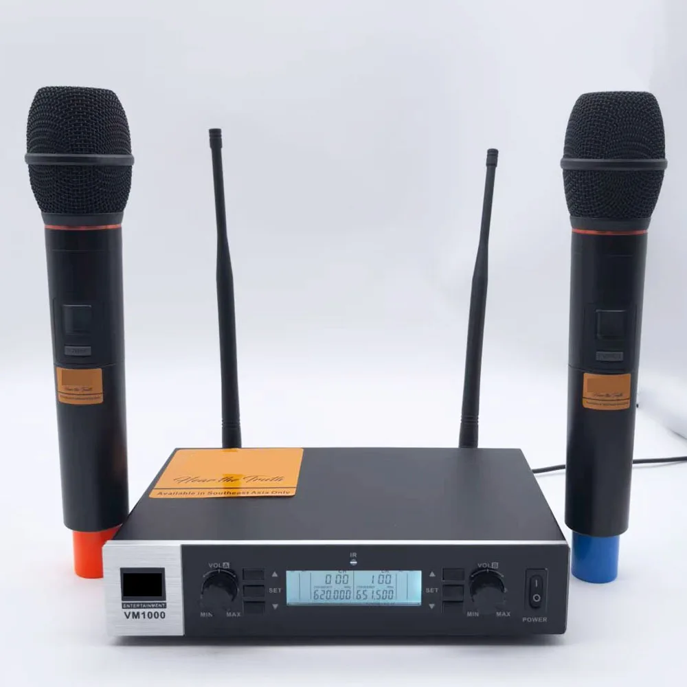 VM1000 Wireless Microphone dual channels Handheld Microphones Stage Performance KTV Home Microphone
VM1000 Wireless Microphone dual channels Handheld Microphones Stage Performance KTV Home Microphone