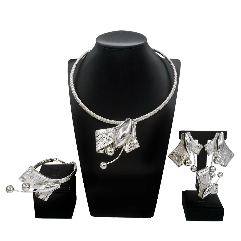 New Arrivals Dubai High Quality Necklace Unique Design Ladies Luxury Party Jewelry Nigeria Silver Color
New Arrivals Dubai High Quality Necklace Unique Design Ladies Luxury Party Jewelry Nigeria Silver Color