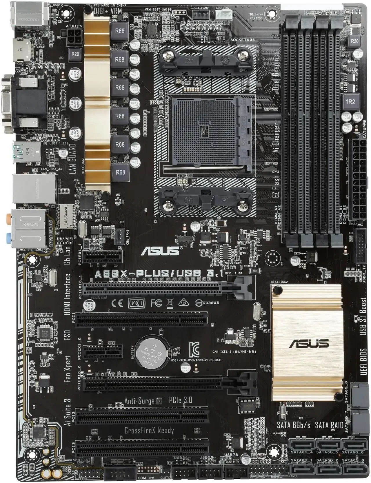 Материнские платы ASUS A88X-PLUS/USB 3,1, AMD A88X DDR3, 64 ГБ, разъем FM2 FM2+ PCI-E 3,0, поддержка AMD A10-5800K A10-7800 A4-5300B ATX
Материнские платы ASUS A88X-PLUS/USB 3,1, AMD A88X DDR3, 64 ГБ, разъем FM2 FM2+ PCI-E 3,0, поддержка AMD A10-5800K A10-7800 A4-5300B ATX