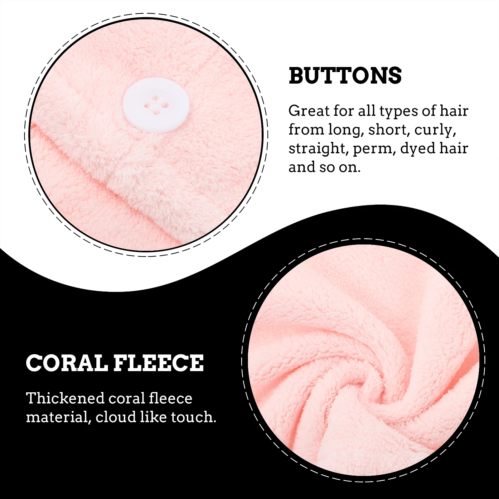 3Pcs Hair Drying Towel Wrap Quick Dryer Hat Water Absorbent Cap for All Hair Types Post Shower Use Hair-Drying Hat
3Pcs Hair Drying Towel Wrap Quick Dryer Hat Water Absorbent Cap for All Hair Types Post Shower Use Hair-Drying Hat