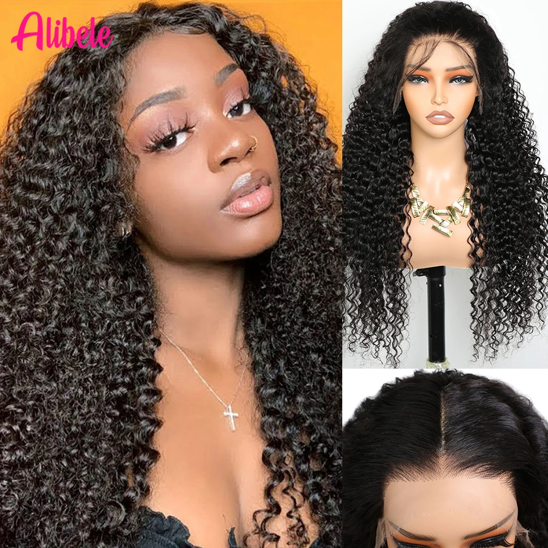 ALIBELE 12A Virgin Hair Curly Lace Front Wig 13x4 Transparent Lace Frontal Human Hair Wig Pre Plucked For Black Women
ALIBELE 12A Virgin Hair Curly Lace Front Wig 13x4 Transparent Lace Frontal Human Hair Wig Pre Plucked For Black Women