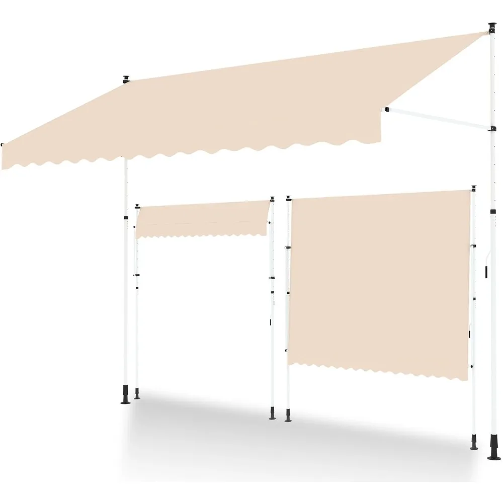U-MAX Manual Retractable Awning, 118" x118” Non-Screw Outdoor Patio Awning, Adjustable Pergola Sun Shade Cover with UV Protectio
U-MAX Manual Retractable Awning, 118" x118” Non-Screw Outdoor Patio Awning, Adjustable Pergola Sun Shade Cover with UV Protectio