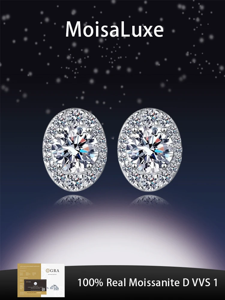 MoisaLuxe Official Store Moissanite Plata Sterling 925 Silver Oval Bag Simple Fashion Jewelry Earrings for Women Hoops Piercing
MoisaLuxe Official Store Moissanite Plata Sterling 925 Silver Oval Bag Simple Fashion Jewelry Earrings for Women Hoops Piercing