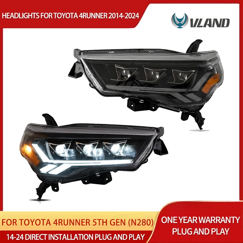 VLAND LED Matrix Projector Headlights Black for Toyota 4Runner 5th Gen N280 2014-2024 Upgrade DRL Sequential Turn Signal
VLAND LED Matrix Projector Headlights Black for Toyota 4Runner 5th Gen N280 2014-2024 Upgrade DRL Sequential Turn Signal