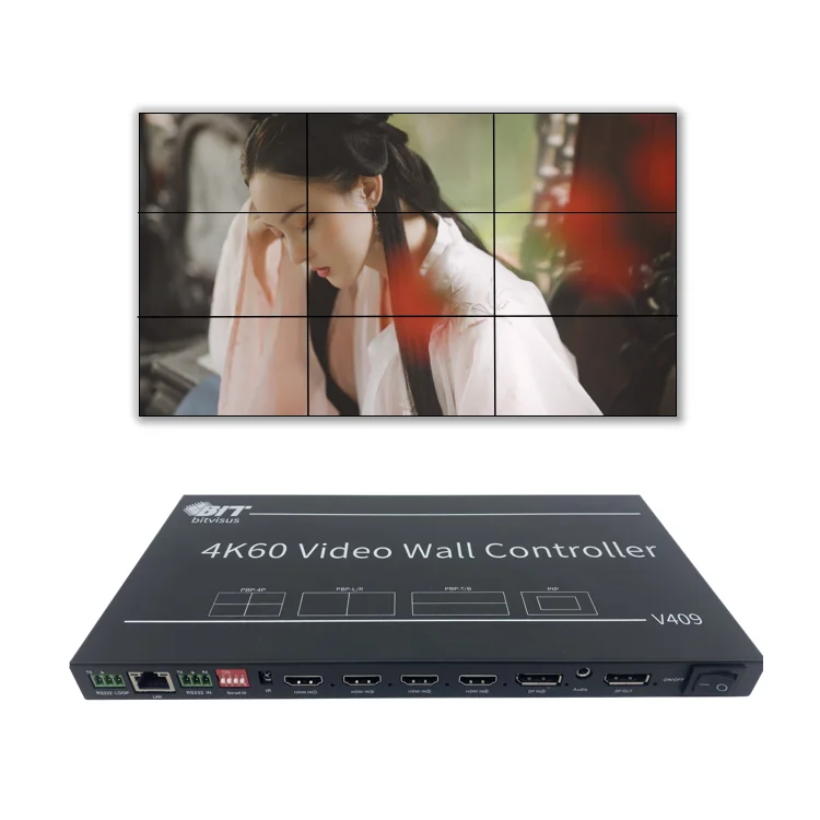 Hot Selling 5 Inputs 9 Outputs 2x3 2x4 4K Hdmi 1x2 Rs232 3x3 Controller Video Wall
Hot Selling 5 Inputs 9 Outputs 2x3 2x4 4K Hdmi 1x2 Rs232 3x3 Controller Video Wall