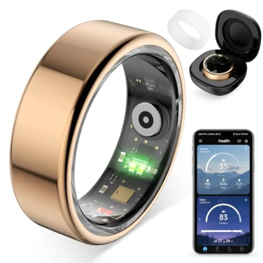 Smart Ring for Women and Men, No Subscription Fee, with a Charging Case, Supports Heart Rate, Blood Oxygen, Sle
Smart Ring for Women and Men, No Subscription Fee, with a Charging Case, Supports Heart Rate, Blood Oxygen, Sle