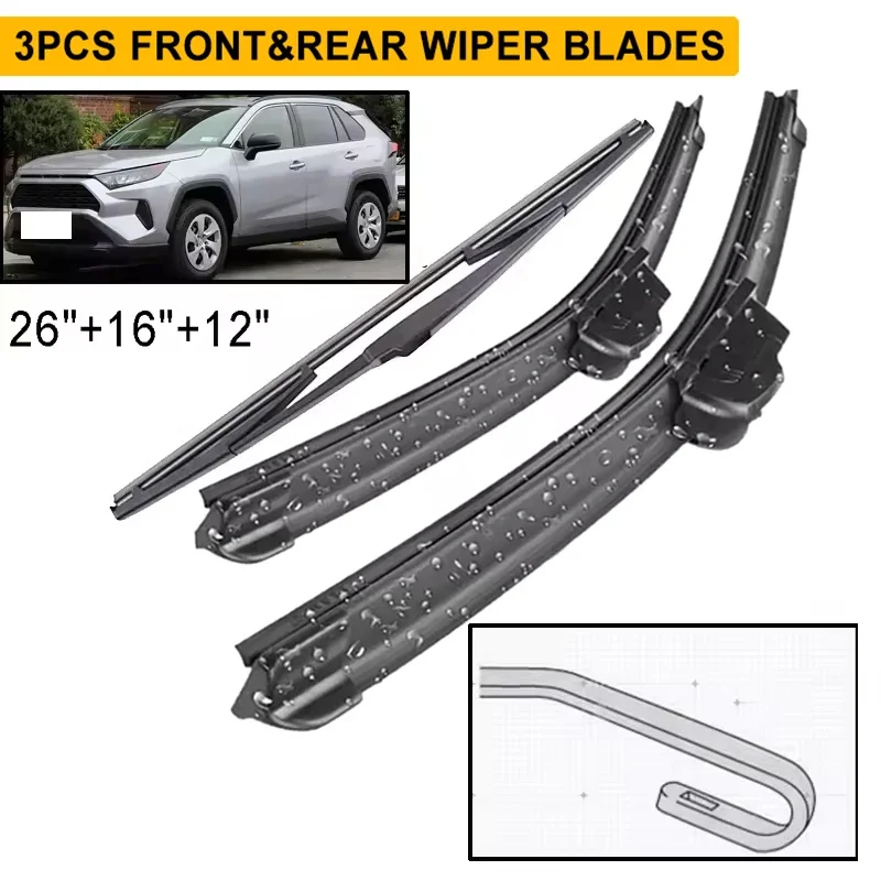 Wiper Front & Rear Wiper Blades Set For Toyota RAV4 XA50 2018 - 2023 Windshield Windscreen Window Brushes 26"+16"+12"
Wiper Front & Rear Wiper Blades Set For Toyota RAV4 XA50 2018 - 2023 Windshield Windscreen Window Brushes 26"+16"+12"