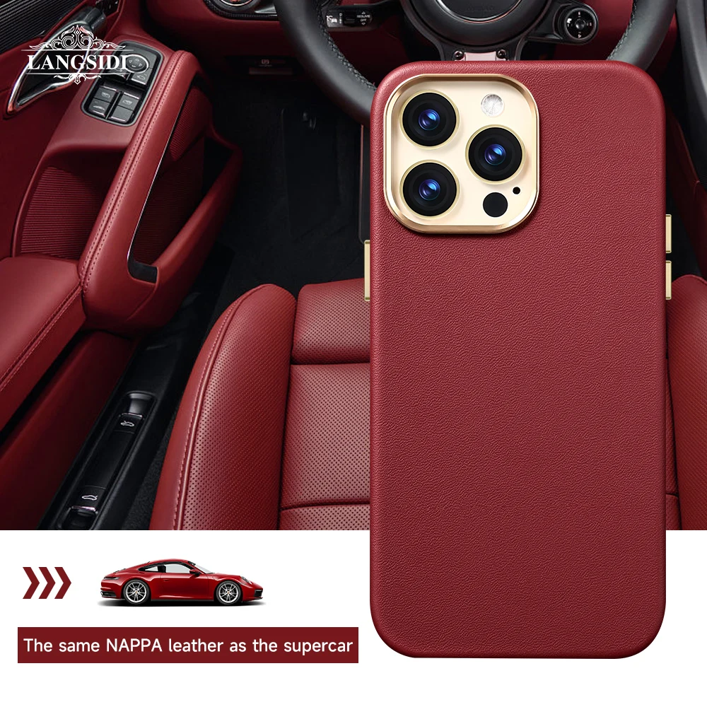 LANGSIDI Italian Nappa Genuine leather For Magsafe Case for iPhone 15 Pro Max 14 13 pro max 12 Wireless Charging Magnetic case
LANGSIDI Italian Nappa Genuine leather For Magsafe Case for iPhone 15 Pro Max 14 13 pro max 12 Wireless Charging Magnetic case