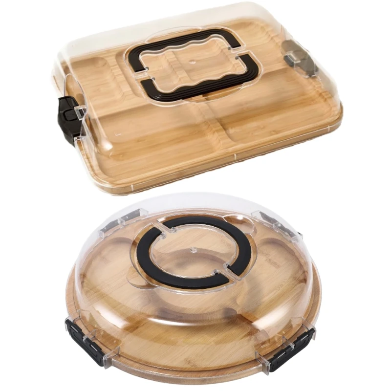 Переработанный бамбуковый поднос для сыра с безопасной защелкивающейся акриловой крышкой — портативное блюдо для гастрономов для кемпинга, вечеринок, пищевой сервировочный поднос
Переработанный бамбуковый поднос для сыра с безопасной защелкивающейся акриловой крышкой — портативное блюдо для гастрономов для кемпинга, вечеринок, пищевой сервировочный поднос