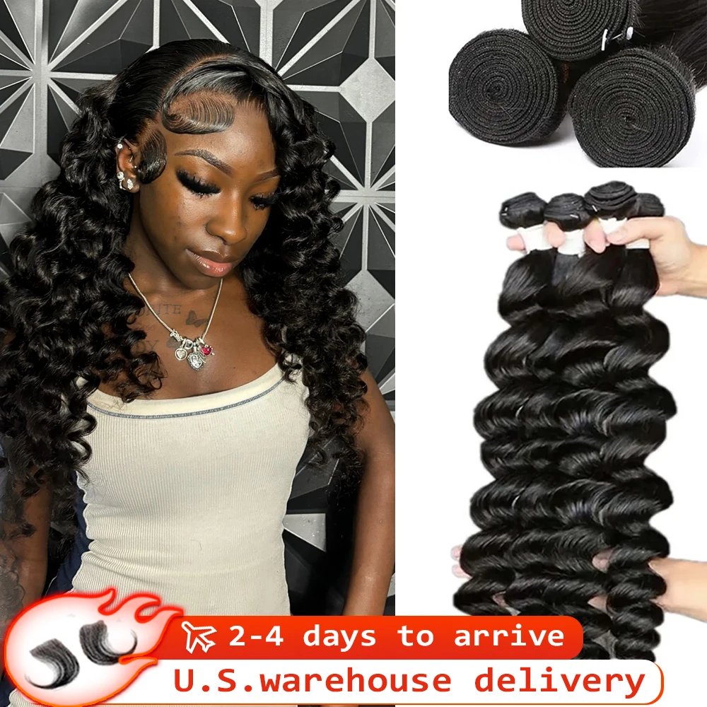 16A Свободные пучки человеческих волос с глубокими волнами 28 30 дюймов 100% необработанные пучки натуральных волос Бразильское плетение волос 4 3 пучка наращивания Черный
16A Свободные пучки человеческих волос с глубокими волнами 28 30 дюймов 100% необработанные пучки натуральных волос Бразильское плетение волос 4 3 пучка наращивания Черный
