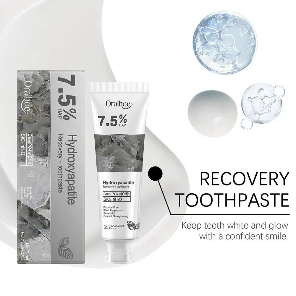 Toothpaste for Advanced Enamel Protection 7.5% Hydroxyapatite Appropriate for Sensitive Teeth Gentle and Effective Formula Fresh
Toothpaste for Advanced Enamel Protection 7.5% Hydroxyapatite Appropriate for Sensitive Teeth Gentle and Effective Formula Fresh