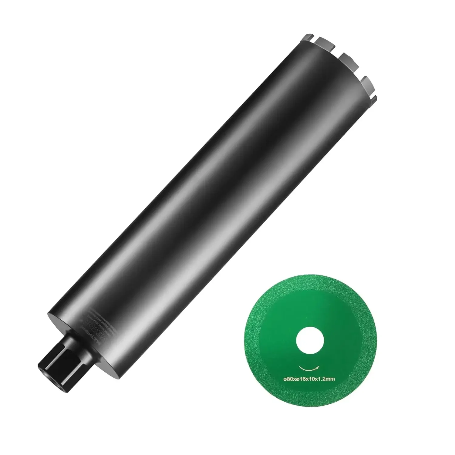 Core Drill Bit, 4.25" Wet Diamond Core Drill Bits, 14" Drilling Depth Concrete Core Drill Bit with Saw Blade
Core Drill Bit, 4.25" Wet Diamond Core Drill Bits, 14" Drilling Depth Concrete Core Drill Bit with Saw Blade