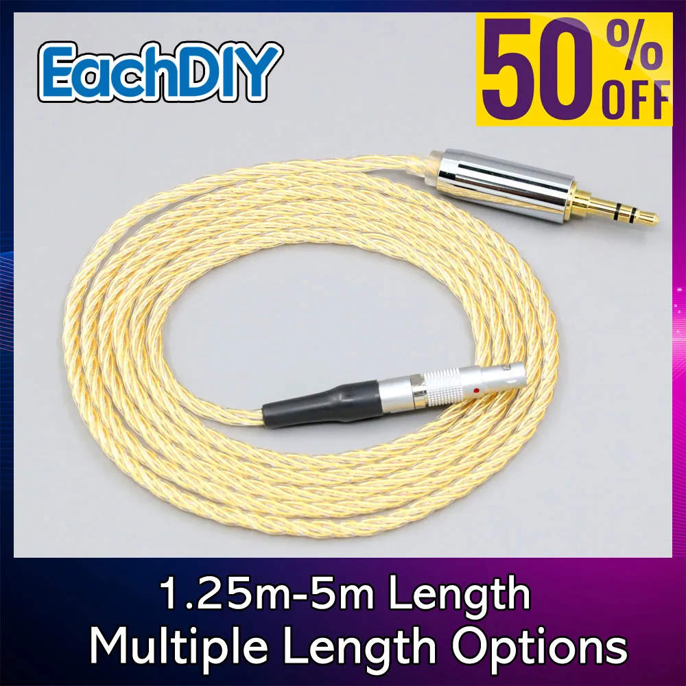 7n Pure Silver 99% 24k Plated Gold 4 Core Earphone Cable For AKG K812 K872 Reference Headphone 8439
7n Pure Silver 99% 24k Plated Gold 4 Core Earphone Cable For AKG K812 K872 Reference Headphone 8439