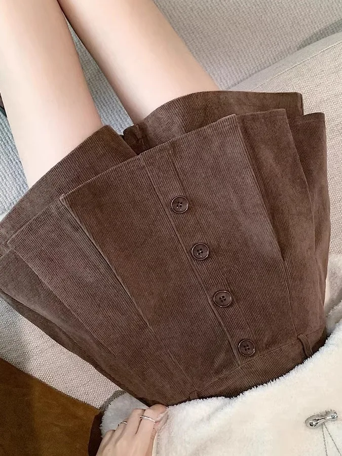 Вельветовая юбка трапециевидной формы с высокой талией, женская осенне-зимняя новая юбка для похудения, утягивающая юбка Ci Commute
Вельветовая юбка трапециевидной формы с высокой талией, женская осенне-зимняя новая юбка для похудения, утягивающая юбка Ci Commute