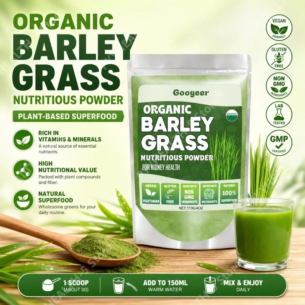 Organic Barley Grass Nutritious Powder with Maltodextrin Vegan Non-GMO Gluten Free Rich in Vitamins and Minerals 113 G Net
Organic Barley Grass Nutritious Powder with Maltodextrin Vegan Non-GMO Gluten Free Rich in Vitamins and Minerals 113 G Net