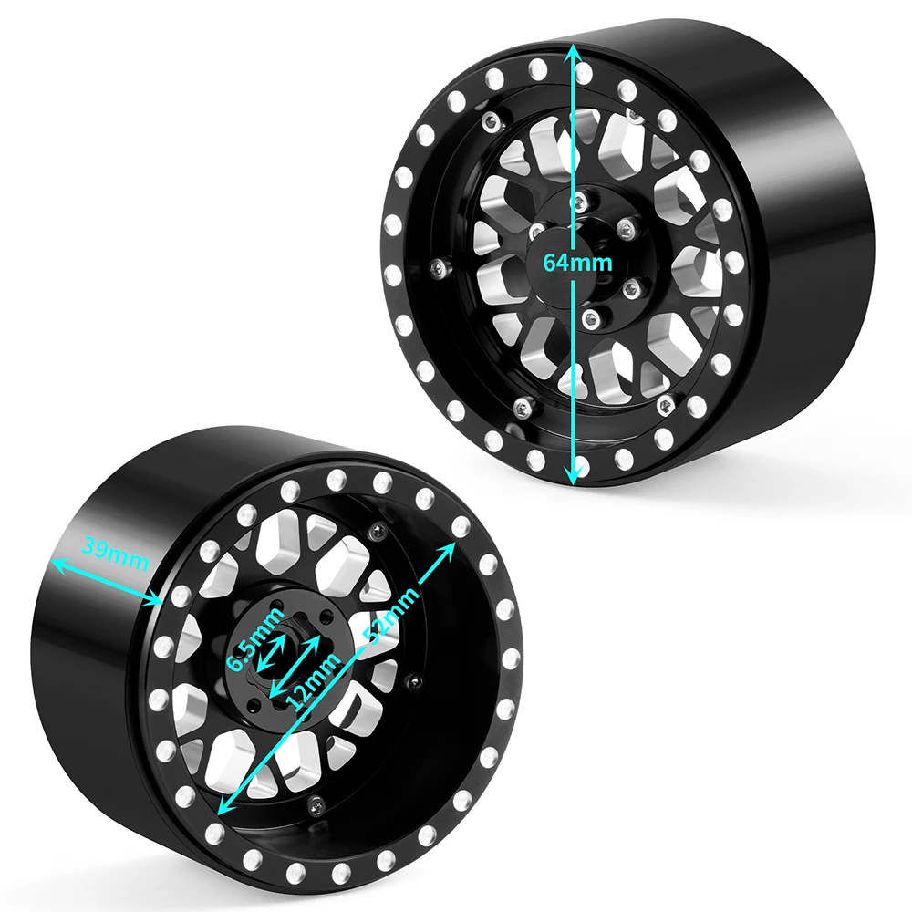 MIBIDAO 4Pcs 2.2 inch 39mm Metal Alloy Beadlock Wheel Rims Hub for Axial RBX10 AXI03005 TRX-4 1/10 RC Crawler Car Model Parts
MIBIDAO 4Pcs 2.2 inch 39mm Metal Alloy Beadlock Wheel Rims Hub for Axial RBX10 AXI03005 TRX-4 1/10 RC Crawler Car Model Parts