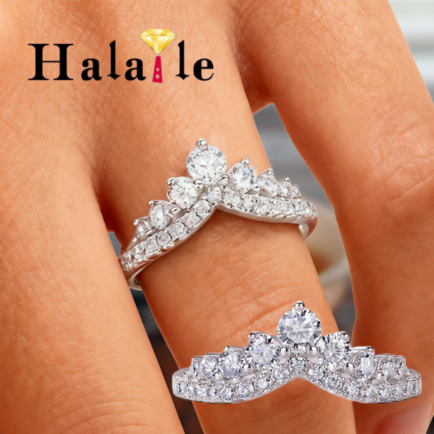 Кольцо Halaile All с муассанитом и короной, стерлинговое серебро S925 для мужчин и женщин, легкий роскошный сверкающий подарок на вечеринку во французском стиле
Кольцо Halaile All с муассанитом и короной, стерлинговое серебро S925 для мужчин и женщин, легкий роскошный сверкающий подарок на вечеринку во французском стиле