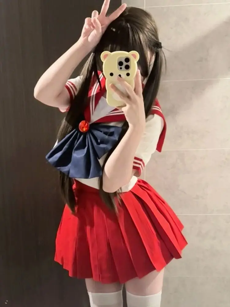 Japan Genuine Sailor Moon Cosplay Cos Suit Red Jk Uniform Suit Harajuku Cute Bow Tie Suit
Japan Genuine Sailor Moon Cosplay Cos Suit Red Jk Uniform Suit Harajuku Cute Bow Tie Suit
