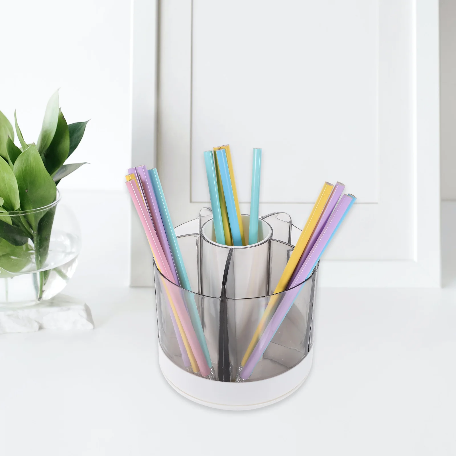 Rotating Pen Holder High Capacity Plastic Desk ganizer for Office Stationery Storage Pencil Cup Makeup Brush Container Smooth
Rotating Pen Holder High Capacity Plastic Desk ganizer for Office Stationery Storage Pencil Cup Makeup Brush Container Smooth