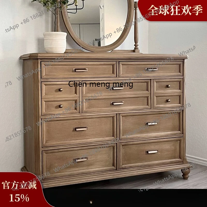 American solid wood chest entrance foyer old entrance cabinet French simple master bedroom bedside storage cabinet
American solid wood chest entrance foyer old entrance cabinet French simple master bedroom bedside storage cabinet