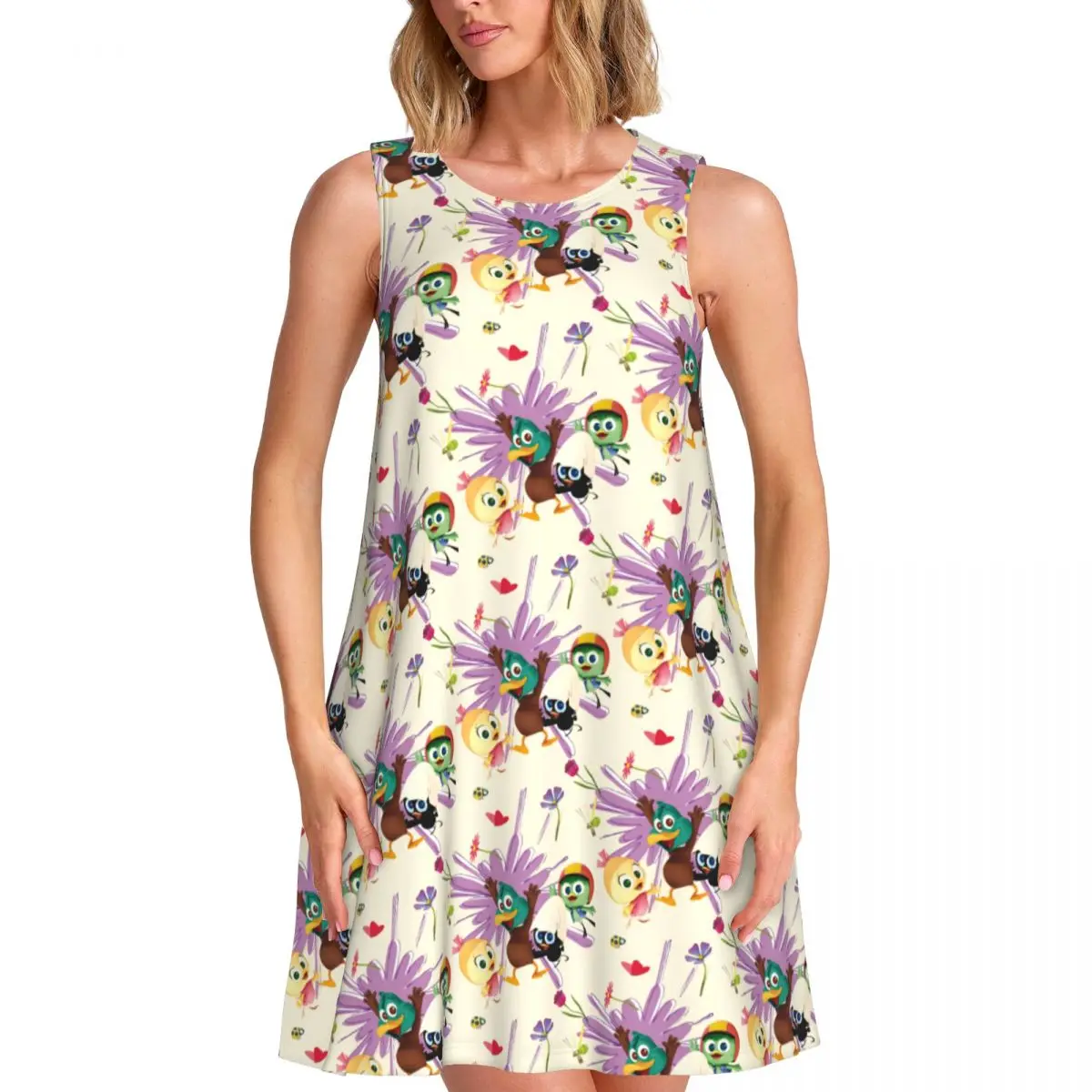 Custom Calimeros Happy Cartoon Loose Sundress With Pocket Print Women's Sleeveless Dress For Beach Vacations Dress
Custom Calimeros Happy Cartoon Loose Sundress With Pocket Print Women's Sleeveless Dress For Beach Vacations Dress