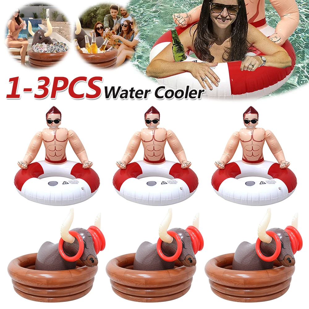 Inflatable Water Bull Cooler Multifunctional Swimming Pool Beer Drink Holder with 4 Rings Floating Cup Holder for Beach Time Spa
Inflatable Water Bull Cooler Multifunctional Swimming Pool Beer Drink Holder with 4 Rings Floating Cup Holder for Beach Time Spa