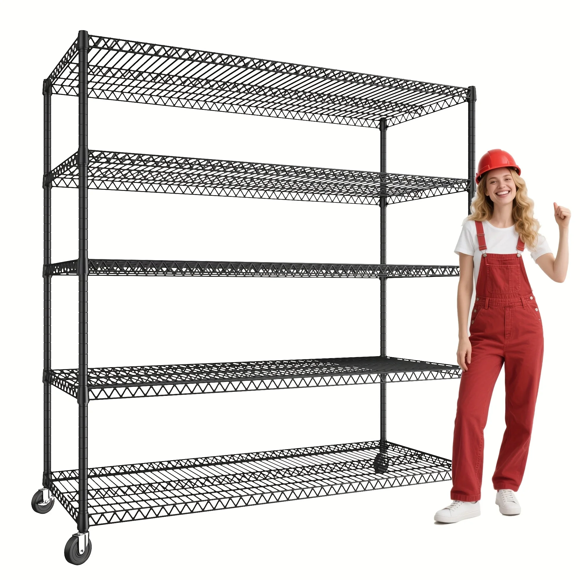 Storage Shelves 3200 LBS Capacity Wire Shelving with Wheels Heavy Duty Metal Shelf for Warehouses, Garage, Kitchens, Schoo
Storage Shelves 3200 LBS Capacity Wire Shelving with Wheels Heavy Duty Metal Shelf for Warehouses, Garage, Kitchens, Schoo