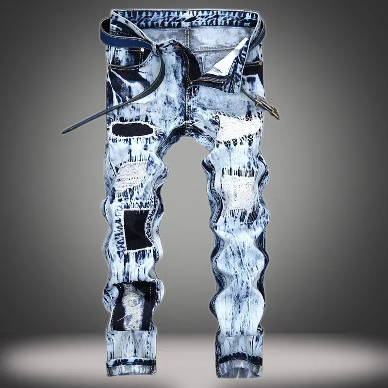 Long Pant Men Denim Pants Jeans Embroidery Straight Trousers Hole Splice Regular High Waist Pockets Casual Autumn Winter
Long Pant Men Denim Pants Jeans Embroidery Straight Trousers Hole Splice Regular High Waist Pockets Casual Autumn Winter