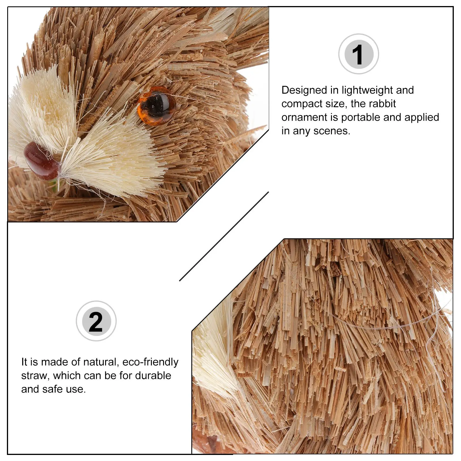 Straw Rabbit nament Woven Animal Decor Lightweight Compact Size Bedroom Living Room Eco Friendly Straw Home Decoration
Straw Rabbit nament Woven Animal Decor Lightweight Compact Size Bedroom Living Room Eco Friendly Straw Home Decoration