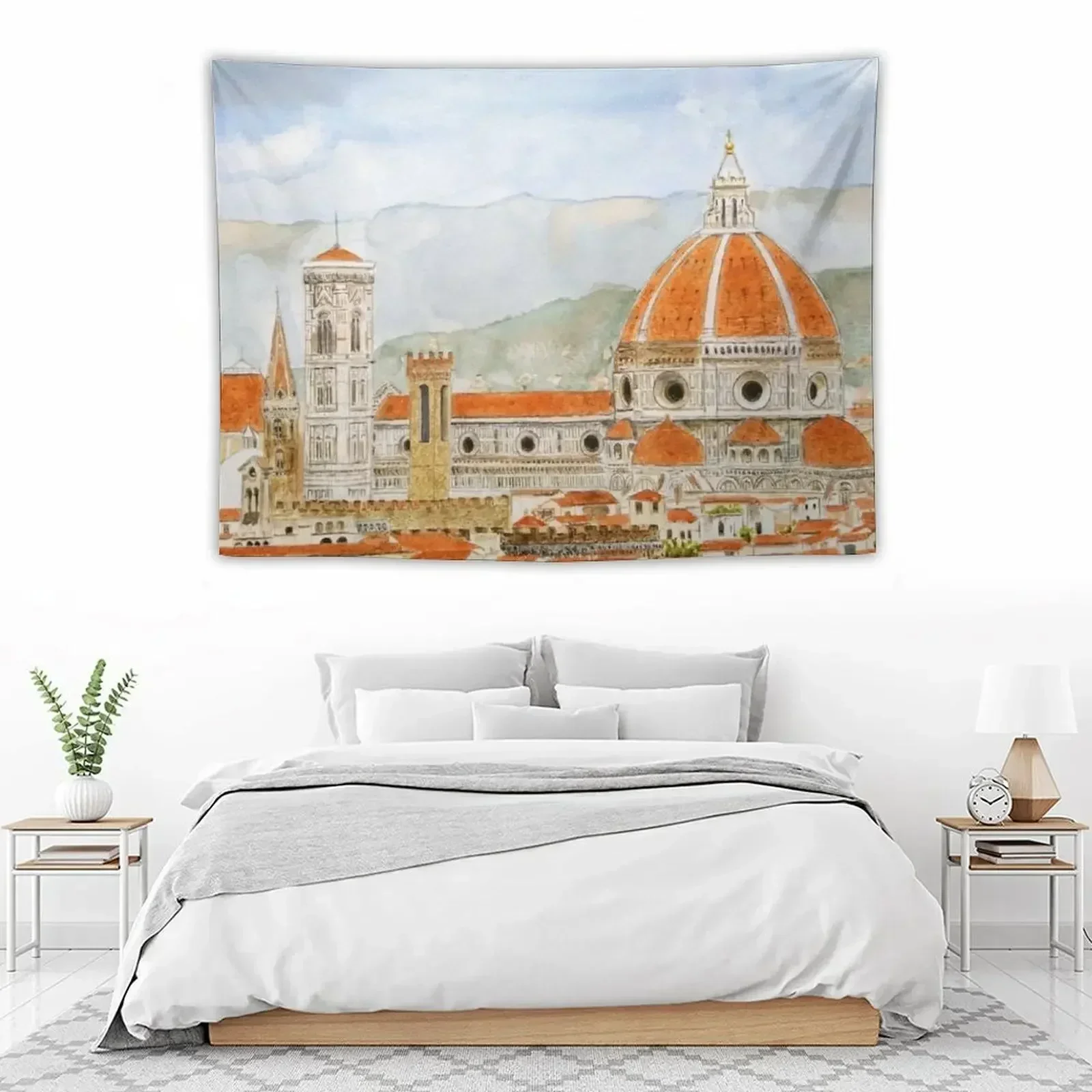 Italy Florence Cathedral Duomo watercolor painting with background Tapestry Decoration For Home House Decoration Tapestry
Italy Florence Cathedral Duomo watercolor painting with background Tapestry Decoration For Home House Decoration Tapestry