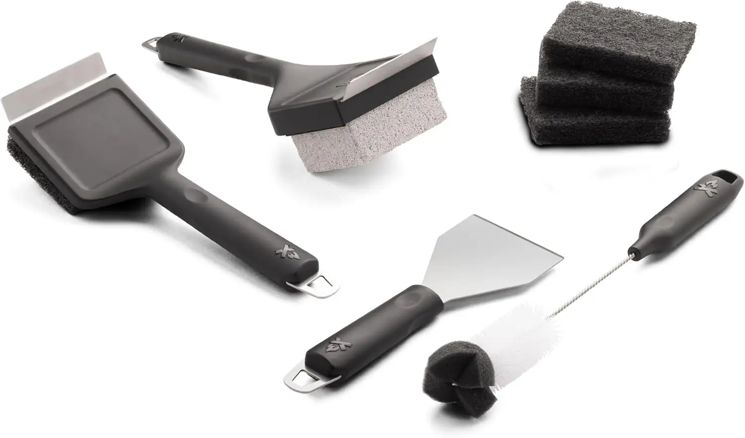 Griddle Cleaning Kit - Flat-Top Griddle Accessories Includes Scraper, 4 Scouring Pads, Pumice Stone & Grease Chute Brush
Griddle Cleaning Kit - Flat-Top Griddle Accessories Includes Scraper, 4 Scouring Pads, Pumice Stone & Grease Chute Brush