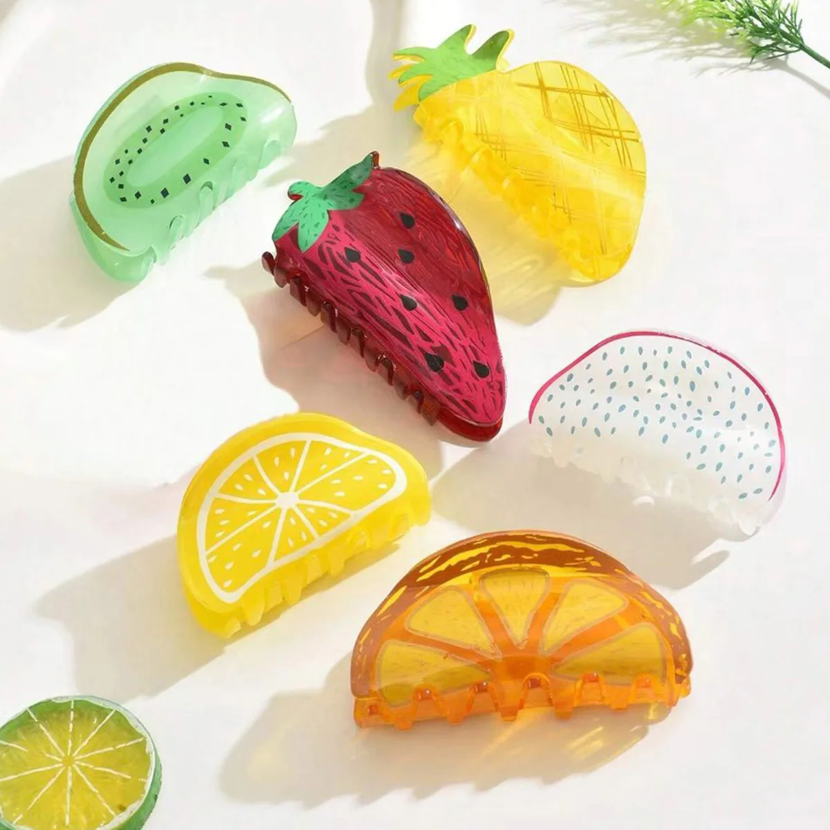 1PC Creative Fruit Lemon Hair Claw Acrylic Hair Clip for Back of Head Korean Style Shark Clip
1PC Creative Fruit Lemon Hair Claw Acrylic Hair Clip for Back of Head Korean Style Shark Clip