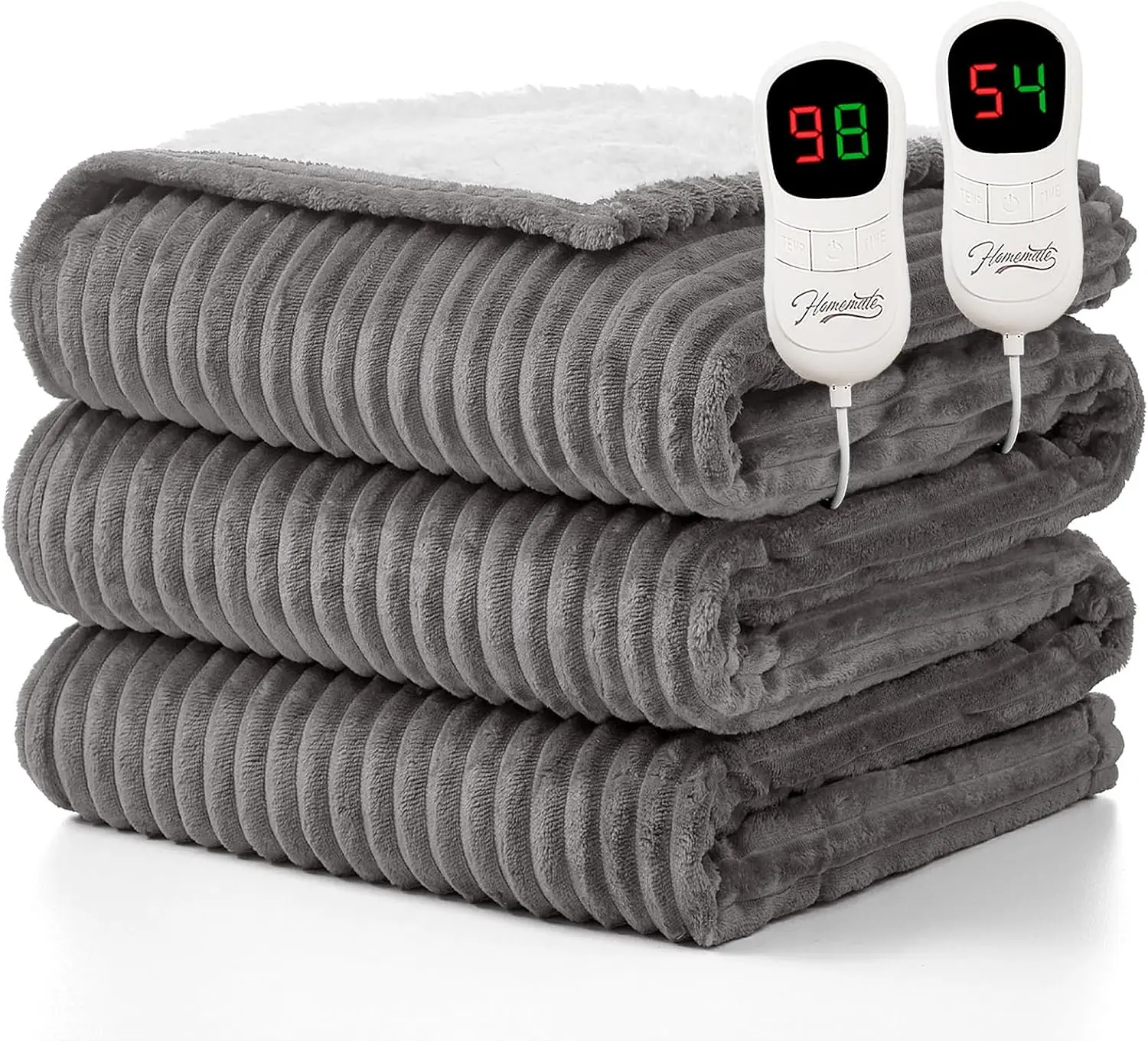 Electric Heated Blanket Queen Size - 84"x90" Heating Blanket Queen Size Dual Control 1/2/4/6/8 Hours Auto-Off 10 Heat Level Over
Electric Heated Blanket Queen Size - 84"x90" Heating Blanket Queen Size Dual Control 1/2/4/6/8 Hours Auto-Off 10 Heat Level Over