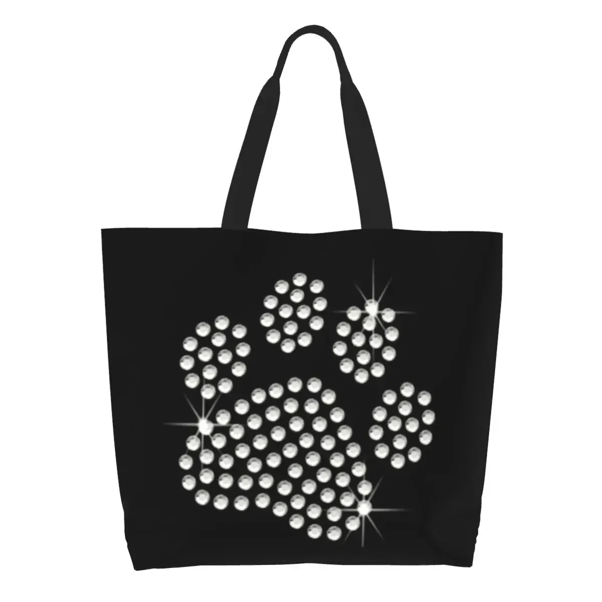 Jewelry Gemstone Silver Crystal Shopping Tote Bags Reusable Glitter Rhinestones Diamonds Groceries Canvas Shopper Shoulder Bag
Jewelry Gemstone Silver Crystal Shopping Tote Bags Reusable Glitter Rhinestones Diamonds Groceries Canvas Shopper Shoulder Bag