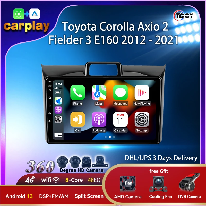 Autoraido For Toyota Corolla Axio 2 Fielder 3 E160 2012-2021 Multimedia Player Car Video DSP Subwoofer Carplay Android Auto GPS
Autoraido For Toyota Corolla Axio 2 Fielder 3 E160 2012-2021 Multimedia Player Car Video DSP Subwoofer Carplay Android Auto GPS