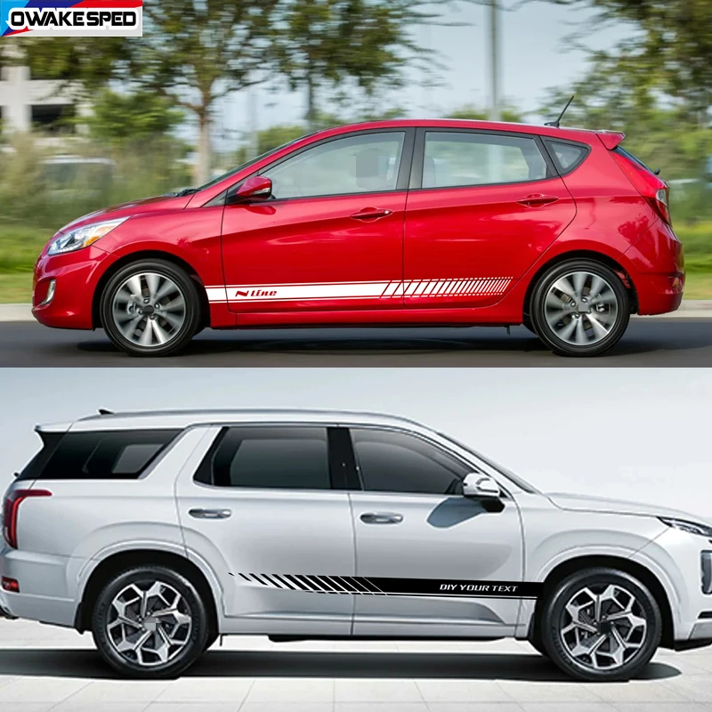 For Hyundai PALISADE TUCSON Creta i10 i20 i30 KONA Solaris Veloster Accent N line Sport Stripes Car Door Side Skirt Sticker DIY
For Hyundai PALISADE TUCSON Creta i10 i20 i30 KONA Solaris Veloster Accent N line Sport Stripes Car Door Side Skirt Sticker DIY