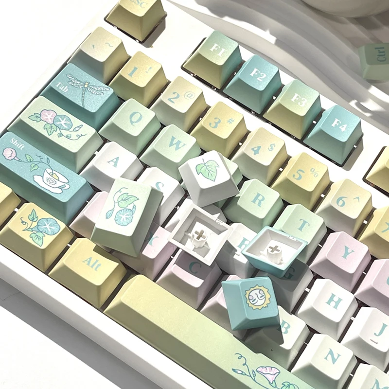 Morning Glory Theme Keycap PBT Five-sided Sublimation Yellow Green Gradient Flower Mechanical Keyboard Keycaps Cherry Profile
Morning Glory Theme Keycap PBT Five-sided Sublimation Yellow Green Gradient Flower Mechanical Keyboard Keycaps Cherry Profile