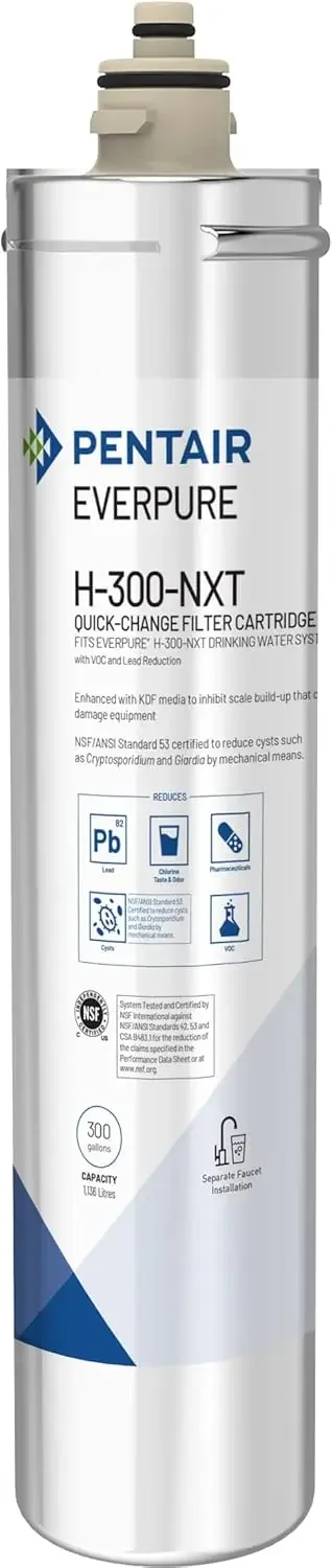Pentair H-300-NXT Quick-Change Filter Cartridge, EV927441, for Use in H-300-NXT Drinking Water Systems, 300 Gallon
Pentair H-300-NXT Quick-Change Filter Cartridge, EV927441, for Use in H-300-NXT Drinking Water Systems, 300 Gallon