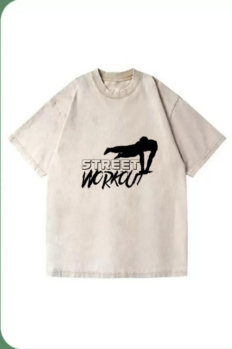 Vintage Washed Street Workout Print T‑Shirt Unisex Oversized Drop Shoulder Cotton Casual Short Sleeve Top
Vintage Washed Street Workout Print T‑Shirt Unisex Oversized Drop Shoulder Cotton Casual Short Sleeve Top