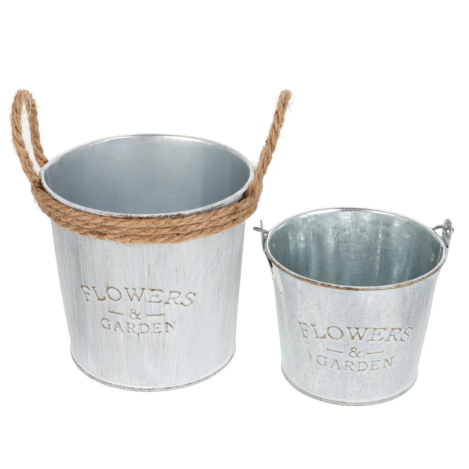 2 Pcs Tin Small Flower Bucket Grey Pot Decorative Holders Metal Barrel Large with Rope Handle Vintage Buckets Iron Retro
2 Pcs Tin Small Flower Bucket Grey Pot Decorative Holders Metal Barrel Large with Rope Handle Vintage Buckets Iron Retro