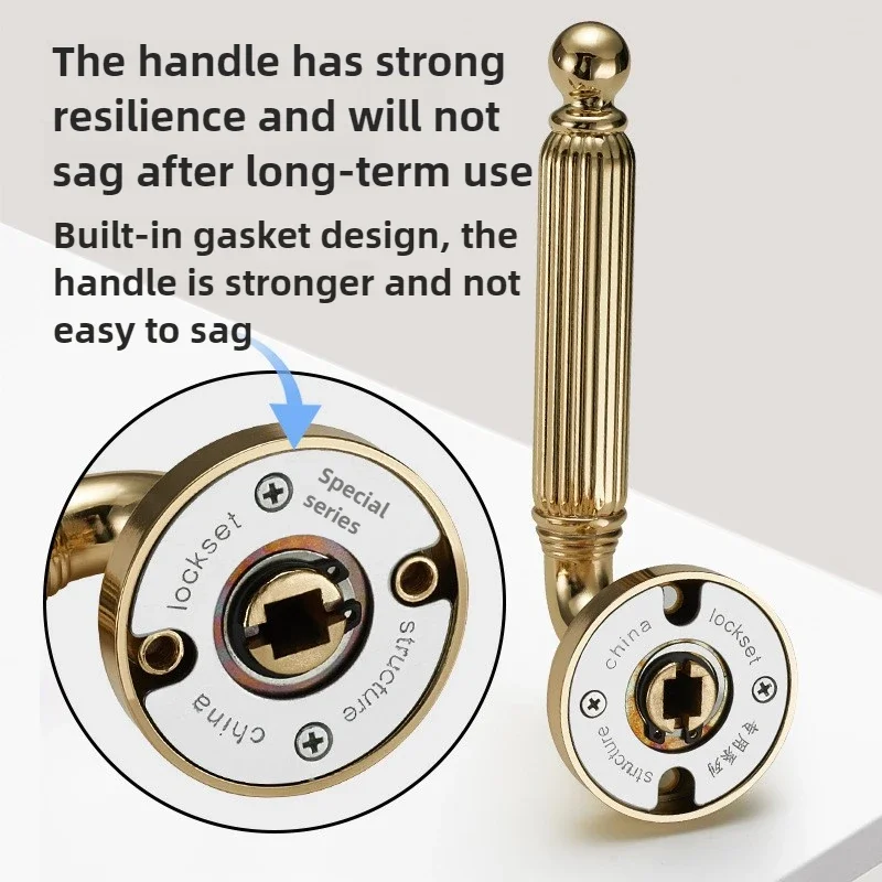 2026 French Style Zinc Alloy Bedroom Door Lock Vintage Door Handle Lock Body Set Mute Security Door Locks with Key Household Har
2026 French Style Zinc Alloy Bedroom Door Lock Vintage Door Handle Lock Body Set Mute Security Door Locks with Key Household Har