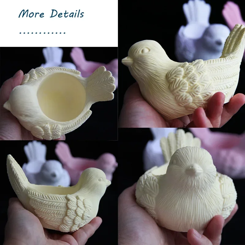 3D Bird Shaped Pot Mold Flower Pot Pen Holder for Manual Casting Gypsum Resin Candle Making Home Decorative Craft Tool
3D Bird Shaped Pot Mold Flower Pot Pen Holder for Manual Casting Gypsum Resin Candle Making Home Decorative Craft Tool