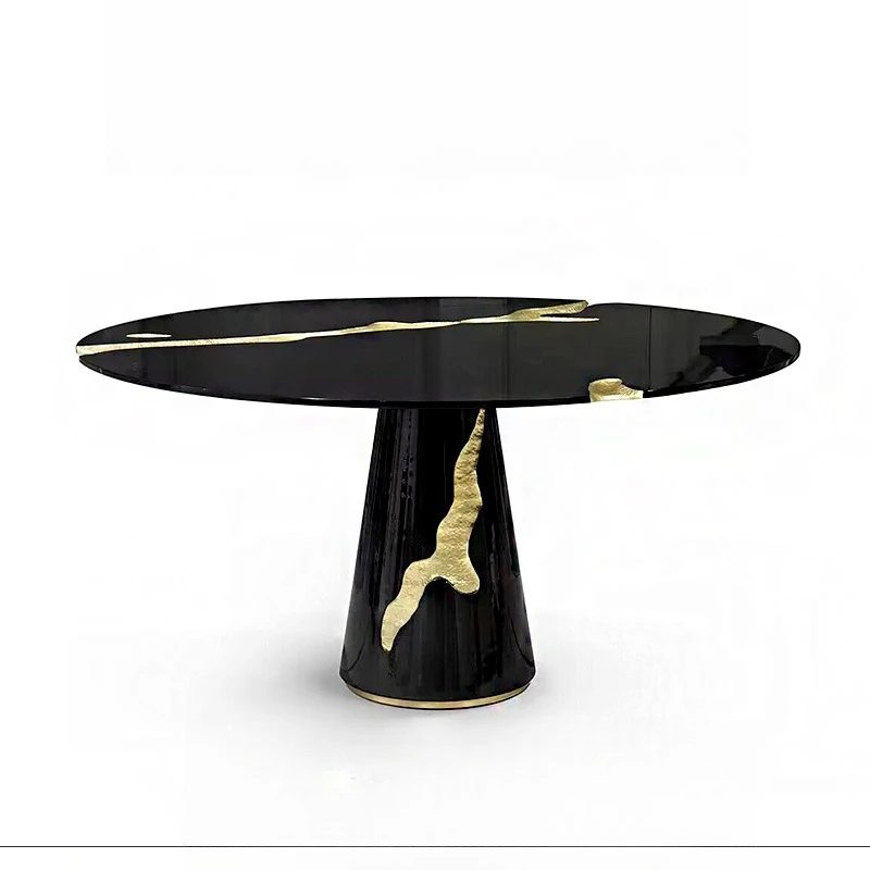 Solid wood metal gilt creative dining table villa large apartment high-end dining table
Solid wood metal gilt creative dining table villa large apartment high-end dining table