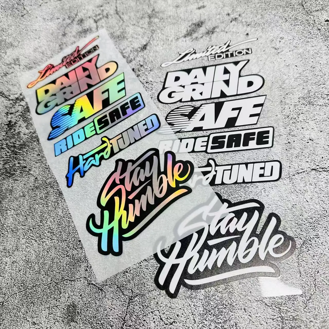 1SET JDM Style Text Sticker Set Waterproof Vinyl Decals Black White Holographic for Car Motorcycle Laptop
1SET JDM Style Text Sticker Set Waterproof Vinyl Decals Black White Holographic for Car Motorcycle Laptop