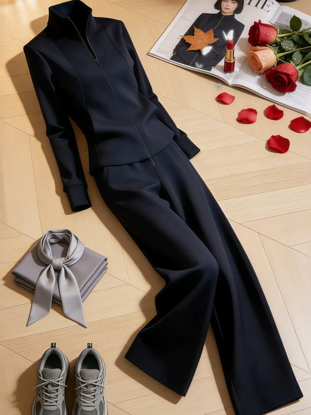 Spring 2026 Trendy Korean Style Fashion Set Slimming Casual Outfit Breathable Zipper Decorated Hoodie And Long Pants Women's ...
Spring 2026 Trendy Korean Style Fashion Set Slimming Casual Outfit Breathable Zipper Decorated Hoodie And Long Pants Women's ...