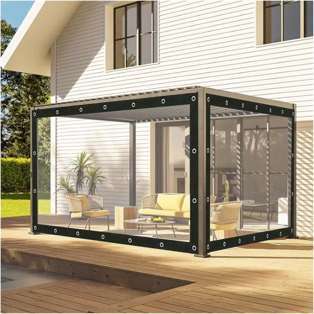 Clear Tarp Plant Cover Transparent Waterproo Tarpaulin Waterproo Sheeting Rain Tarps or Plant Garden Chicken Patio (Color : Clea
Clear Tarp Plant Cover Transparent Waterproo Tarpaulin Waterproo Sheeting Rain Tarps or Plant Garden Chicken Patio (Color : Clea