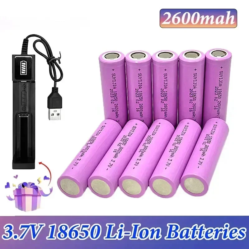 18650 Lithium Ion Battery 3.7V 2600mah Rechargeable Battery Suitable for Strong Light Flashlight MP3 E-cigarette Power Battery
18650 Lithium Ion Battery 3.7V 2600mah Rechargeable Battery Suitable for Strong Light Flashlight MP3 E-cigarette Power Battery