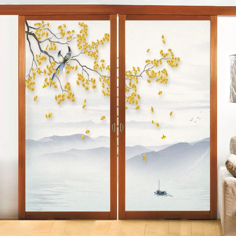 Privacy Glass Window Film Landscape of Flowers and Birds Pattern Frosted Glass Door Film Sun Blocking Glue-Free Window Sticker
Privacy Glass Window Film Landscape of Flowers and Birds Pattern Frosted Glass Door Film Sun Blocking Glue-Free Window Sticker