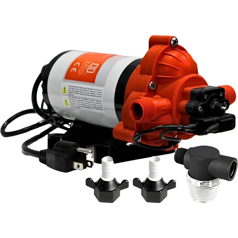 33-Series Water Pressure Pump - 115V AC, 3.3 GPM, 45 PSI, Self Priming, Smart Pressure Switch, UL & CSA Certified, for RV
33-Series Water Pressure Pump - 115V AC, 3.3 GPM, 45 PSI, Self Priming, Smart Pressure Switch, UL & CSA Certified, for RV