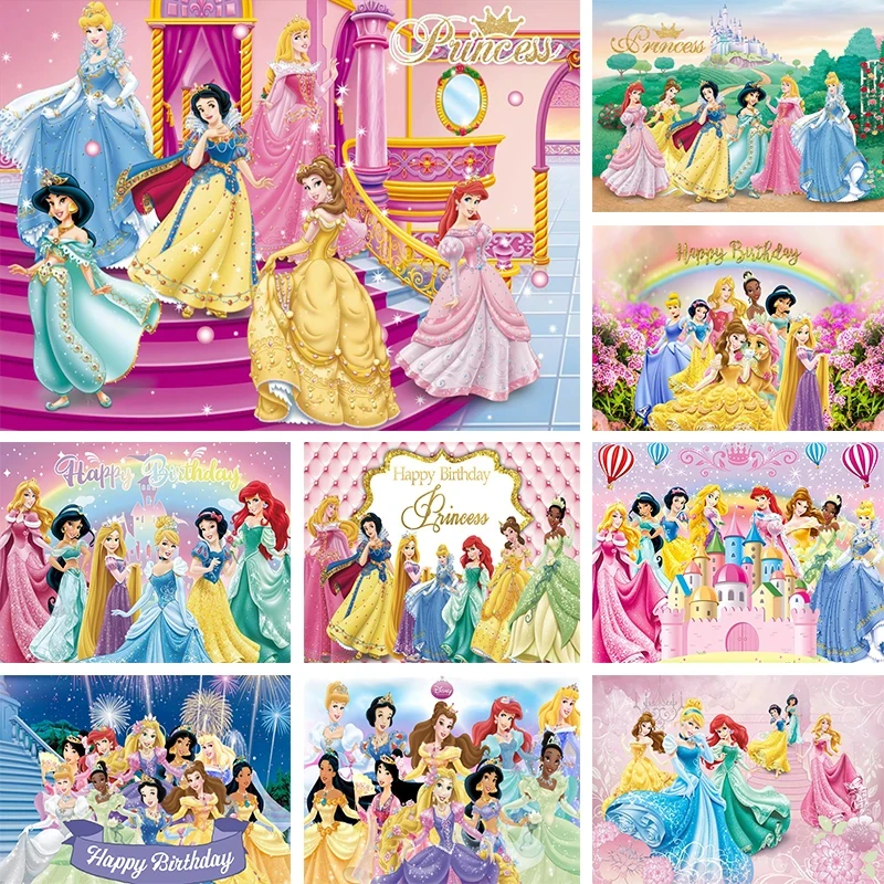 Disney Princess Photo Backdrop Girl Birthday Decoration Party Supplies Vinyl Cloth Snow White Cinderella Background Baby Shower
Disney Princess Photo Backdrop Girl Birthday Decoration Party Supplies Vinyl Cloth Snow White Cinderella Background Baby Shower